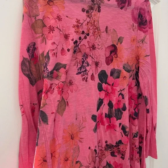 Cactus floral and sparkles midi length dress/tunic. Long sleeve. Fairy. Whimsy. - Picture 7 of 15